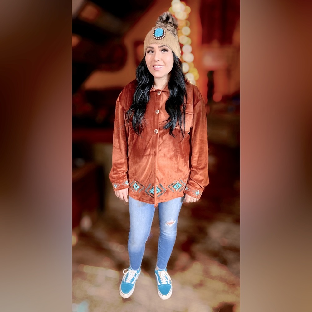 Rust Velvet Shirt